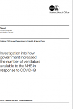 Investigation into how government increased the number of ventilators available to the NHS in response to COVID-19